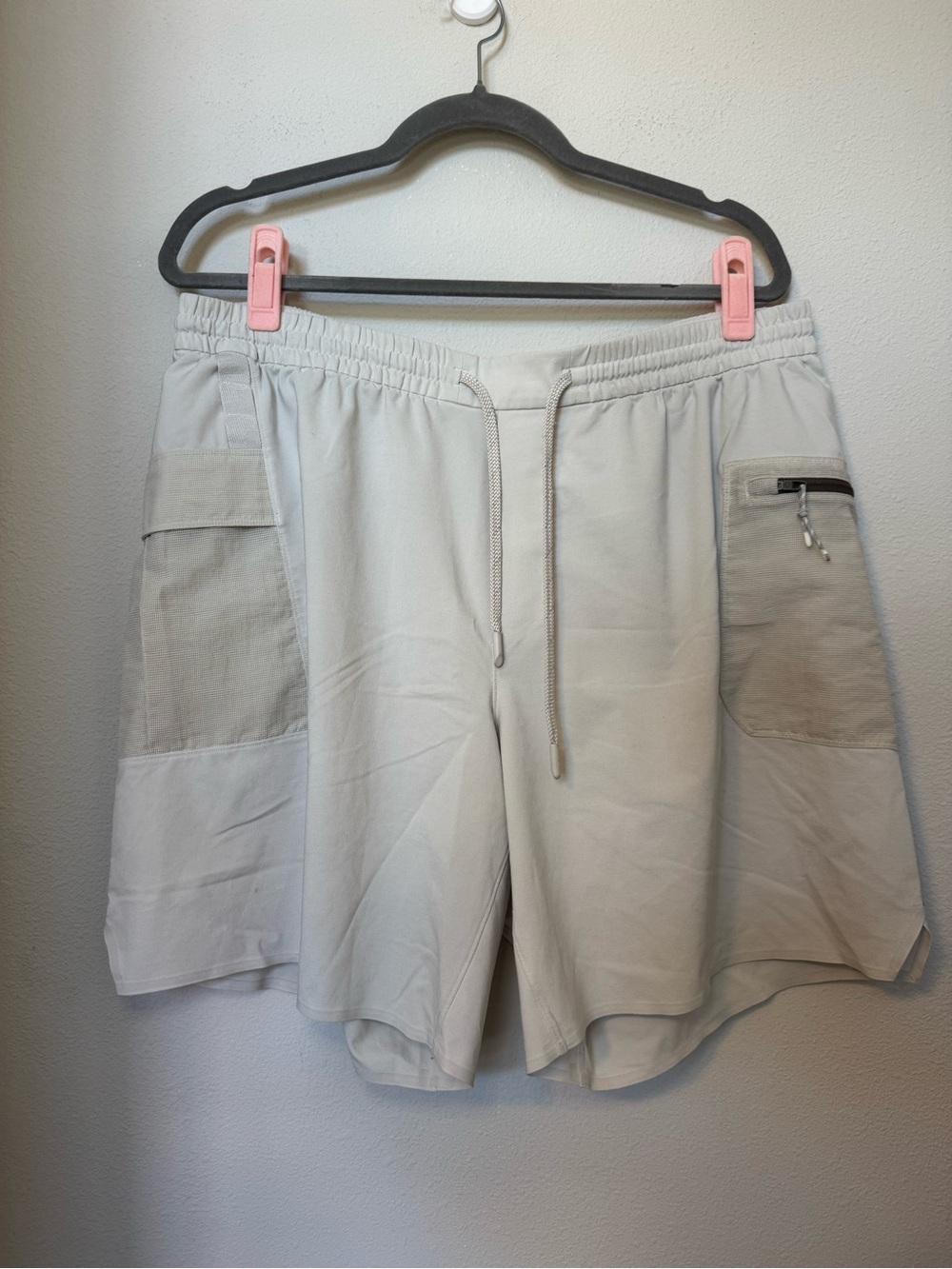 Lululemon Water-Repellent Hiking Shorts in the color Bone - Picture 3 of 9